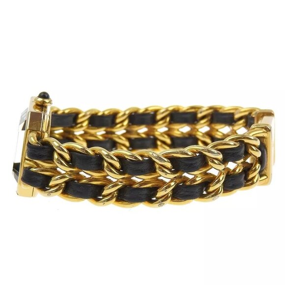 CHANEL Premiere L Watches blackDial Plated Gold/leather Quartz Analog disp... - Picture 4 of 16